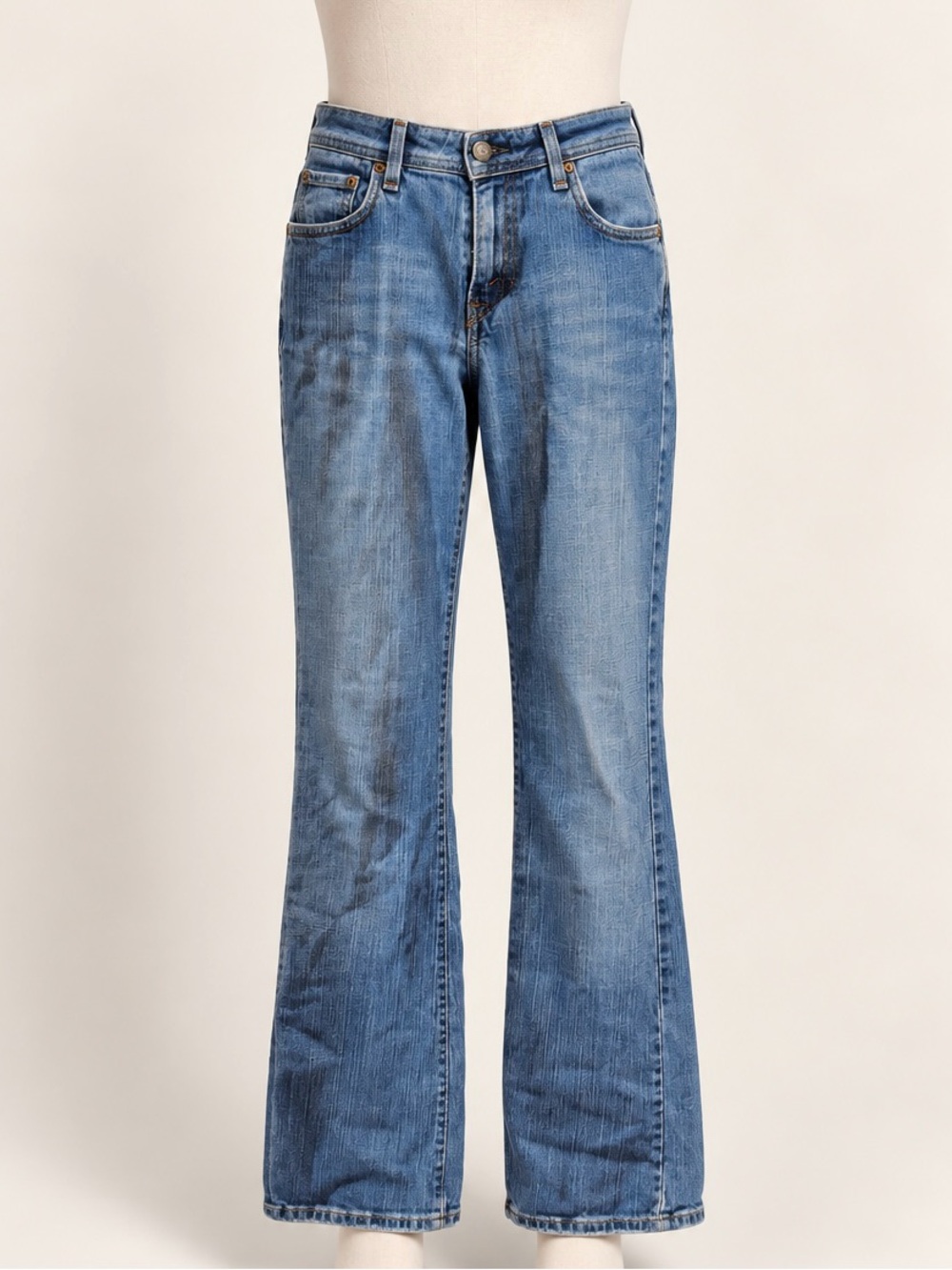 Levi’s 518 Superlow Bootcut Jeans 13L Long Y2K Low Rise Medium Wash